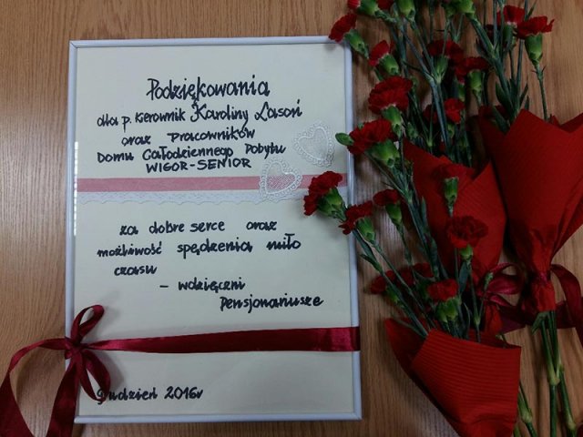 Podziękowania dla personelu